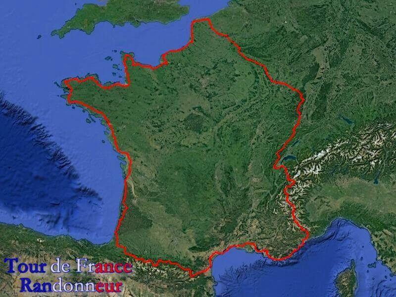 carte du parcours du Tour de France Randonneur